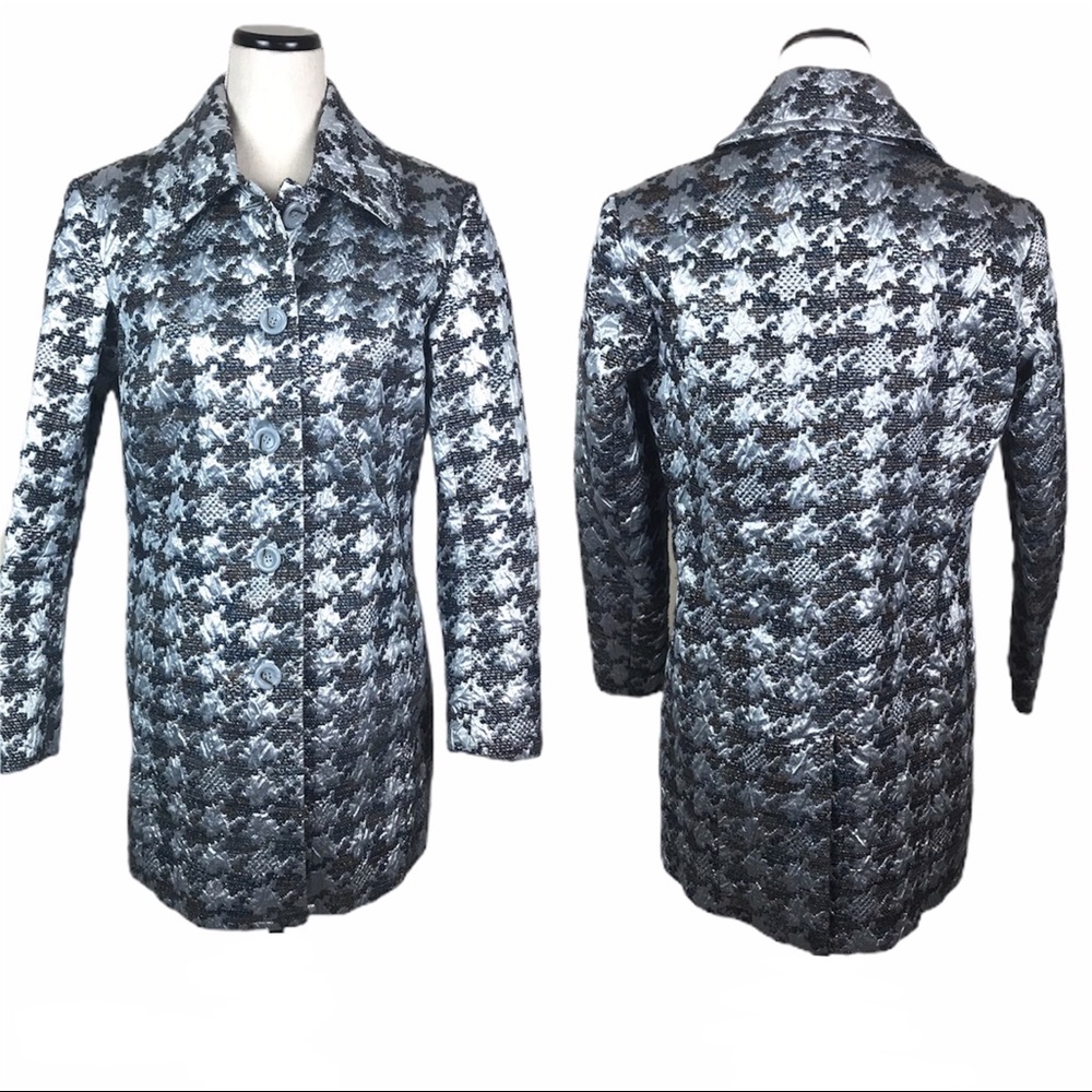 Erin London houndstooth Button Up Coat